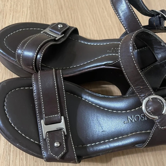 Hillard & Hanson platform wedge sandals size 6.5 - Picture 14 of 16